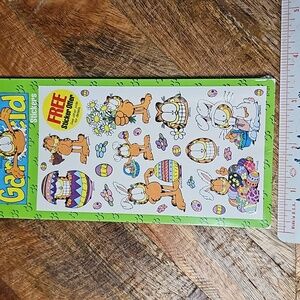 Vintage Garfield Mello Smello Easter sticker sheet stickers sealed